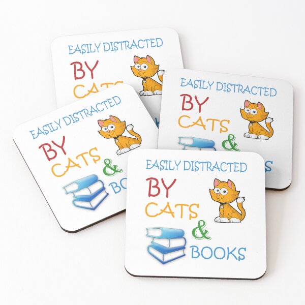 Item preview, Easily Distracted By Cats & Books designed and sold by karmastore.