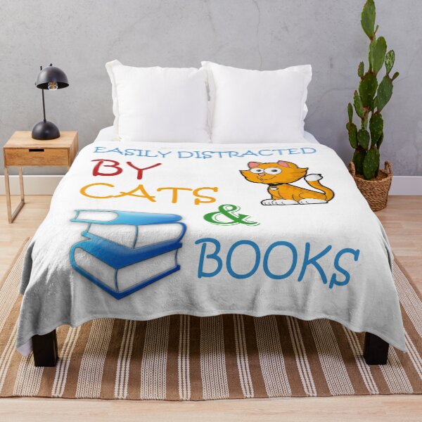 Item preview, Easily Distracted By Cats & Books designed and sold by karmastore.