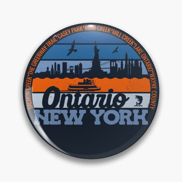 Item preview, Ontario New York Sunset Retro Vintage Local Pride Logo designed and sold by CRHPOD20.