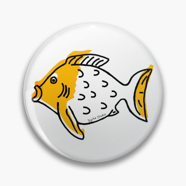 Item preview, Hand‑Drawn Orange Fish Illustration - Bold Line Art designed and sold by Dyche Studio.