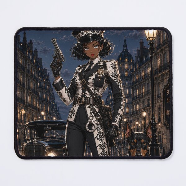 Item preview, Ednna – 1930s Manga Policewoman | Film Noir Heroine with a Hunting Dog designed and sold by Chamalion.