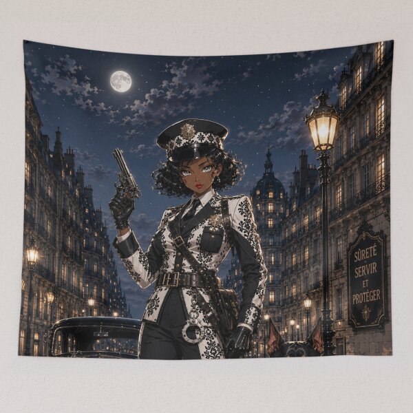 Item preview, Ednna – 1930s Manga Policewoman | Film Noir Heroine with a Hunting Dog designed and sold by Chamalion.