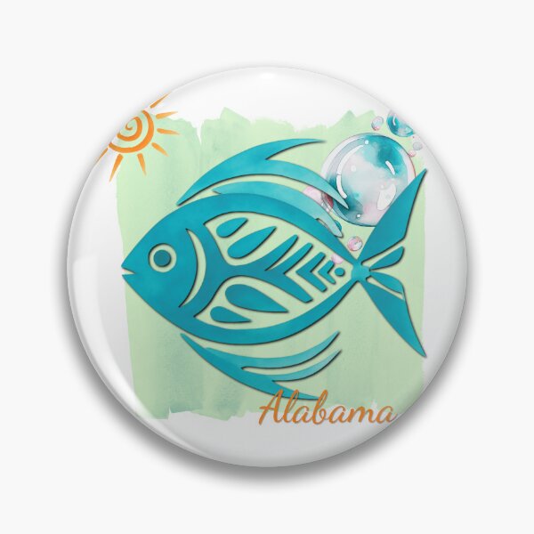 Item preview, Alabama Tropical Fish Watercolor Beach Design designed and sold by DonnaRaine.
