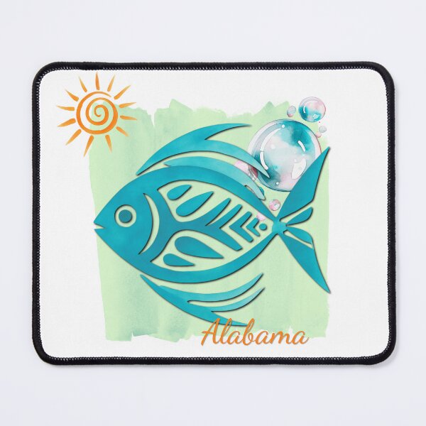 Item preview, Alabama Tropical Fish Watercolor Beach Design designed and sold by DonnaRaine.