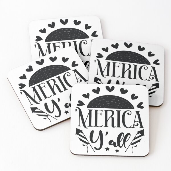 Item preview, 'Merica Y'all - 4th Of July Quotes Retro Vintage USA Patriotic Southern Pride Gift designed and sold by FuzionRaptor.