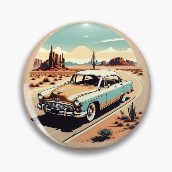 Item preview, Retro Car in Desert, vintage designed and sold by tarkone.