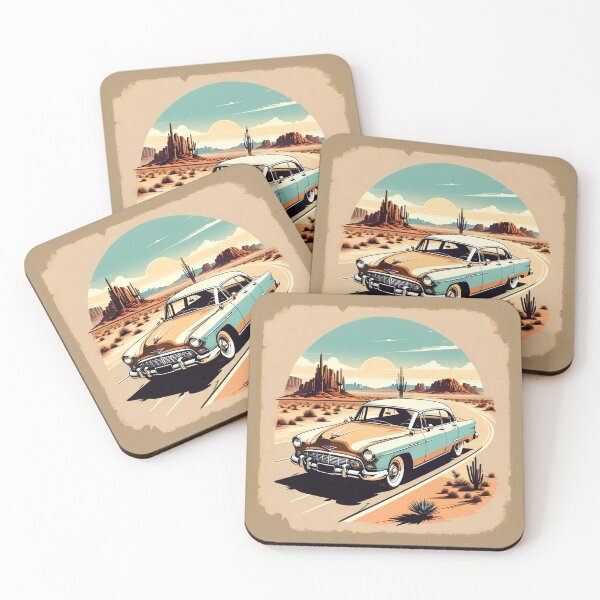 Item preview, Retro Car in Desert, vintage designed and sold by tarkone.