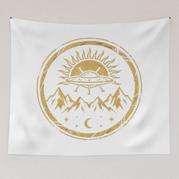 Item preview, Wish You Were Here – Earth – Vintage UFO Desert Emblem designed and sold by Evv_u.