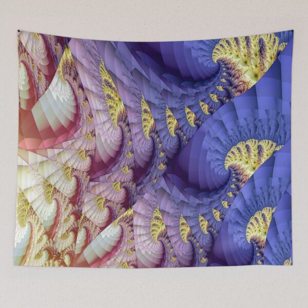 Item preview, Swirling Violet and Gold Cresting Wave Fractal designed and sold by pinkal.