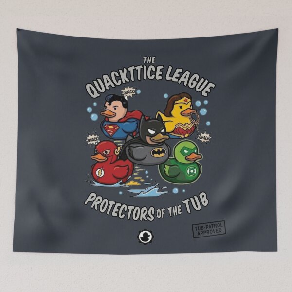 Item preview, The Quackttice League - Funny Rubber Duck Superhero Parody designed and sold by VoglR.