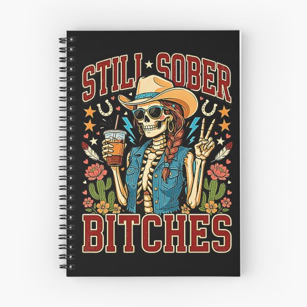 Item preview, Still Sober Bitches Funny Skeleton Sobriety Halloween Design designed and sold by Rahamkshop.