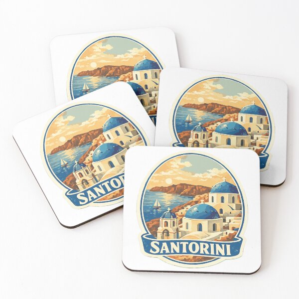 Item preview, Vintage Santorini Blue Domes & Caldera View Travel designed and sold by CharaFei.Art.