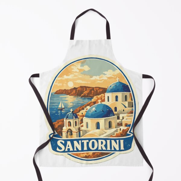 Item preview, Vintage Santorini Blue Domes & Caldera View Travel designed and sold by CharaFei.Art.