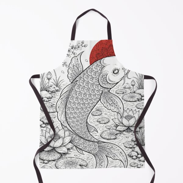 Item preview, Elegant Koi Fish Mandala Art Print | Japanese Pond Wall Art | Sacred Geometry Animal Illustration | Zen Black and White Decor designed and sold by suryabumblee.