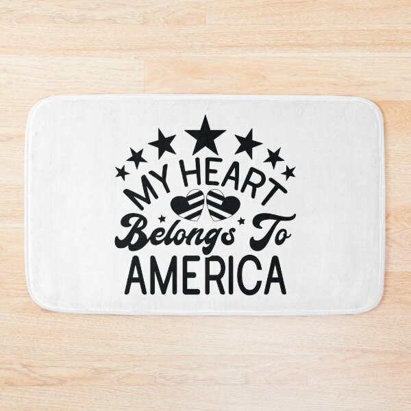 Item preview, My Heart Belongs To America - 4th Of July Quotes Retro Vintage USA Patriotic Heart Gift designed and sold by FuzionRaptor.