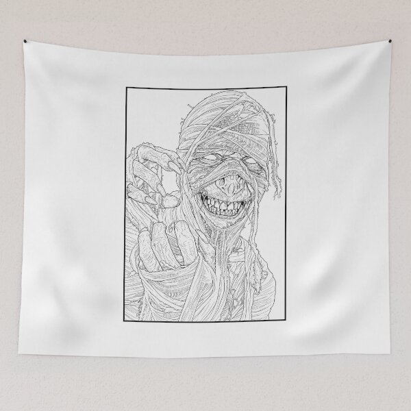 Item preview, Ancient Evil Mummy | Horror Line Art | Gothic Undead Monster Illustration designed and sold by OsoBlanco.