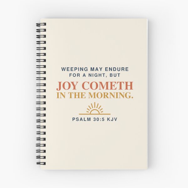 Item preview, Joy Cometh in the Morning Psalm 30:5 KJV Gift designed and sold by FaithThroughEverySeason.