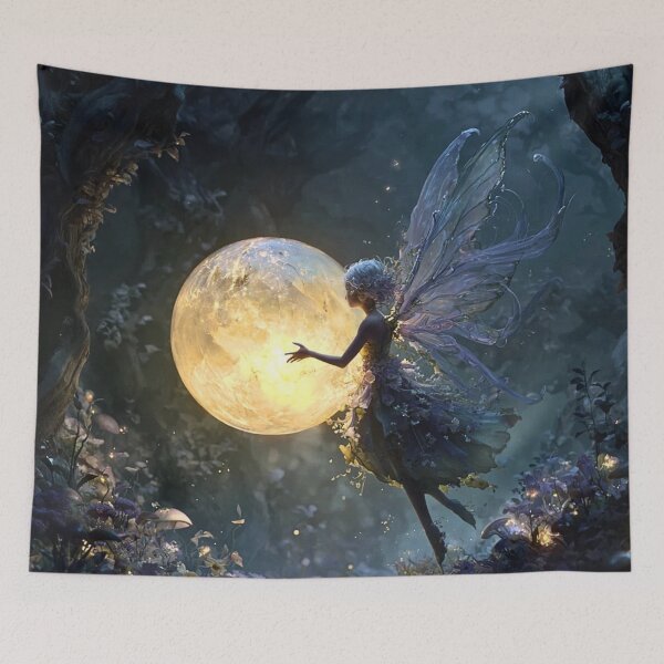 Item preview, Moonlit Fairy With Glowing Crystal Orb designed and sold by Storybook Botanica.