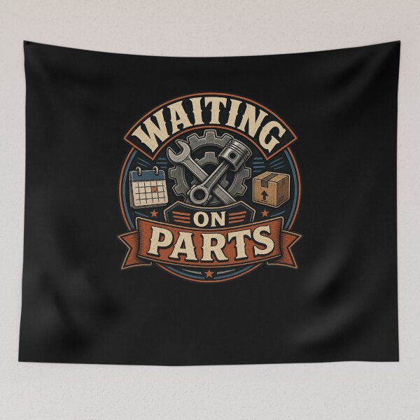 Item preview, WAITING ON PARTS Mechanic Auto Repair Engine designed and sold by snowry.