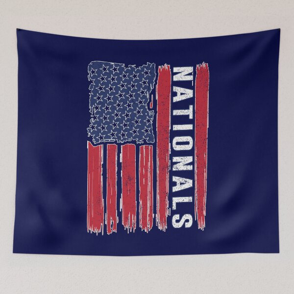 Item preview, Vintage Nationals Distressed US Flag Sports Fans Team Spirit designed and sold by RockTheFeal.
