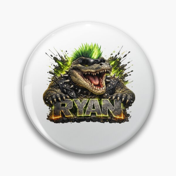 Item preview, Ryan – Punk Crocodile Legend | Personalized 3D Cartoon Design designed and sold by AlexLineArt.