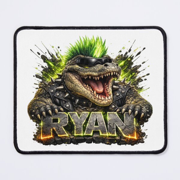 Item preview, Ryan – Punk Crocodile Legend | Personalized 3D Cartoon Design designed and sold by AlexLineArt.
