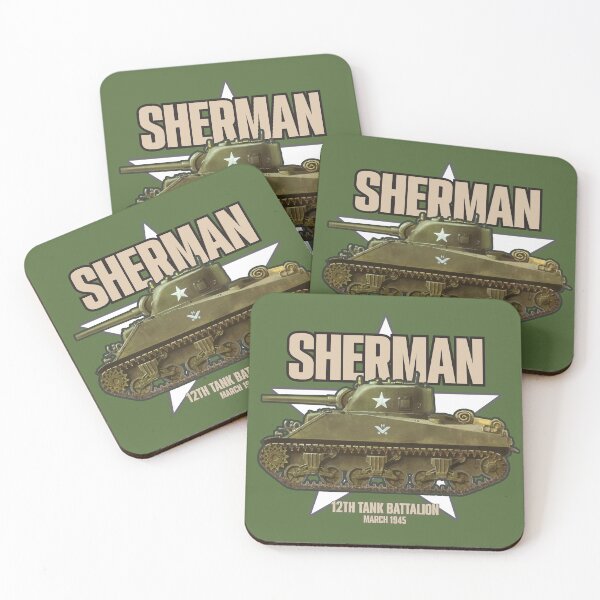 Item preview, Sherman Tank M4A3 WW2 - 12th Tank Battalion designed and sold by elcarnero.