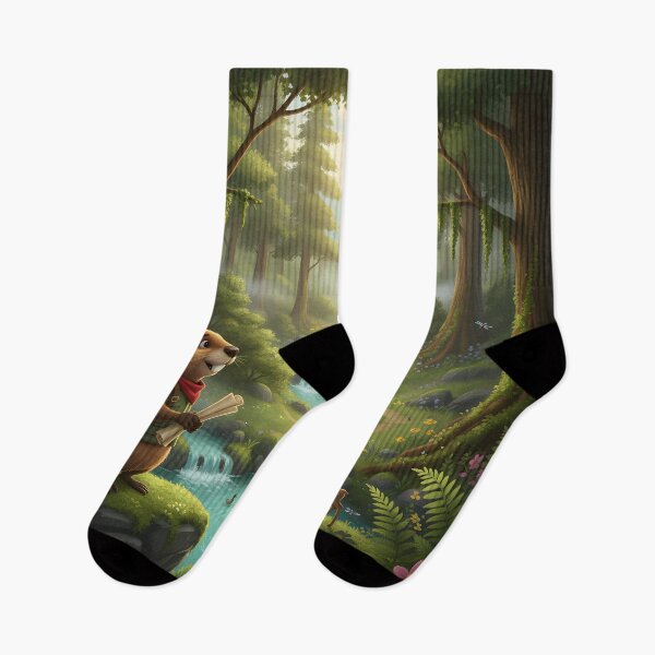 Item preview, Happy Beaver Adventures – First Look at Whispering River designed and sold by Clothes With Smiling Animals Walt Gral.