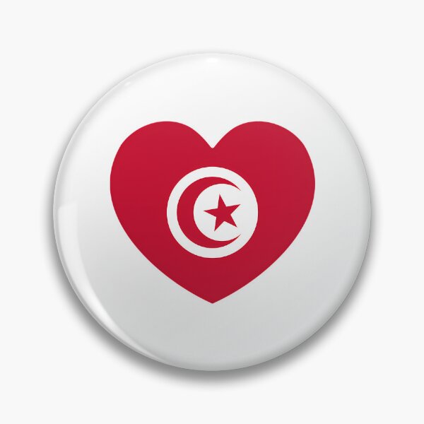 Item preview, Tunisia Flag Heart designed and sold by bangercitiba.
