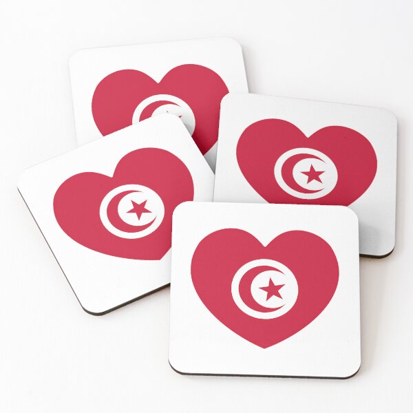 Item preview, Tunisia Flag Heart designed and sold by bangercitiba.
