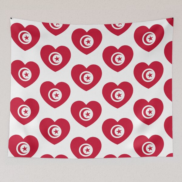 Item preview, Tunisia Flag Heart designed and sold by bangercitiba.