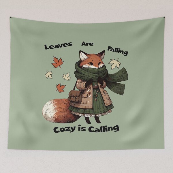 Item preview, Cute Cottagecore Fox in Cozy Autumn Outfit | Woodland Fall Aesthetic Design designed and sold by Sachie's Studio.