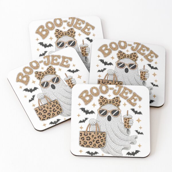 Item preview, Boo Jee Ghost Halloween Leopard Bow Cute Coquette designed and sold by Artbyrome.