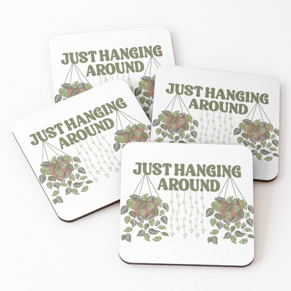 Item preview, Just Hanging Around - Funny Retro Houseplant Pun & Hanging Planters designed and sold by the-Z3nith.