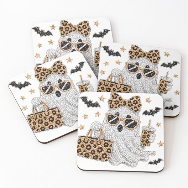 Item preview, Boo Jee Ghost Halloween Leopard Bow Cute Coquette designed and sold by Artbyrome.