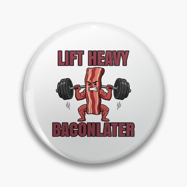 Item preview, Lift Heavy Baconlater Shirt | Funny Bacon Gym Tee designed and sold by WonderWaresGifts.