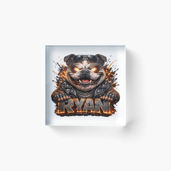 Item preview, Ryan – Rebel Bulldog Legend | Personalized 3D Cartoon Design designed and sold by AlexLineArt.