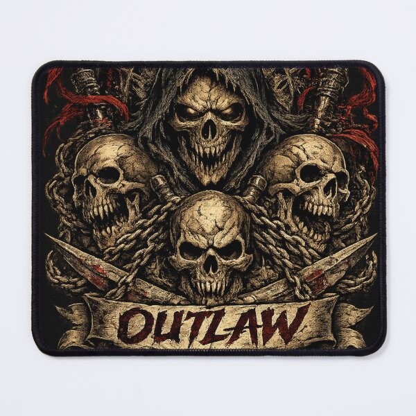 Item preview, OUTLAW Skull – Dark Gothic Reaper | Heavy Metal Horror Graphic T-Shirt designed and sold by Cotton-Vibe.