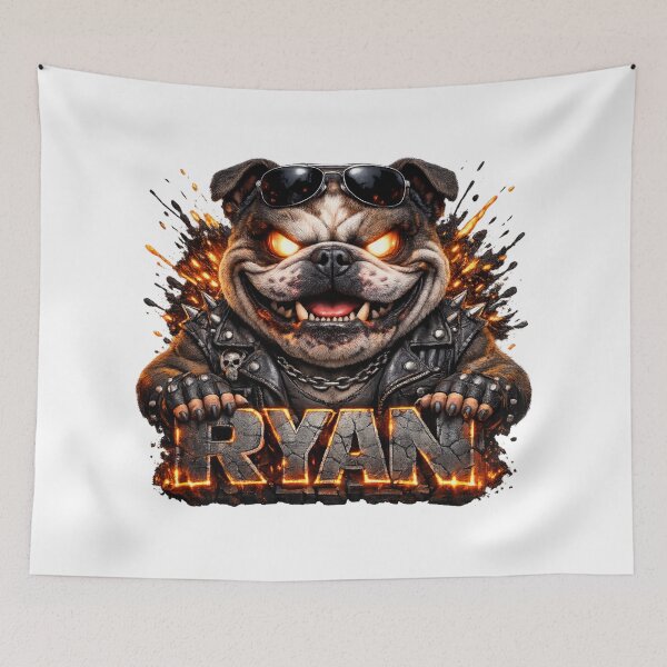 Item preview, Ryan – Rebel Bulldog Legend | Personalized 3D Cartoon Design designed and sold by AlexLineArt.