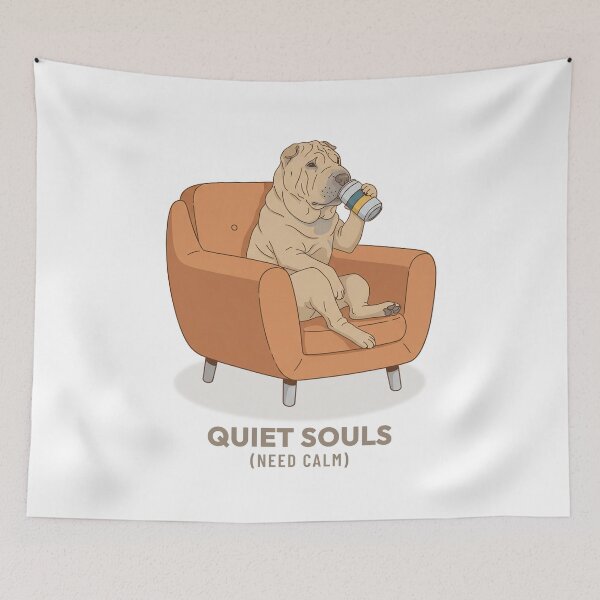 Item preview, Shar Pei Soda Break Vintage Illustration designed and sold by COZY VINTAGE animal.