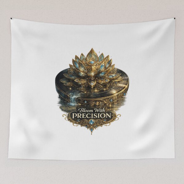 Item preview, Bloom With Precision – Steampunk Lotus Vinyl Record designed and sold by NarpLTD.
