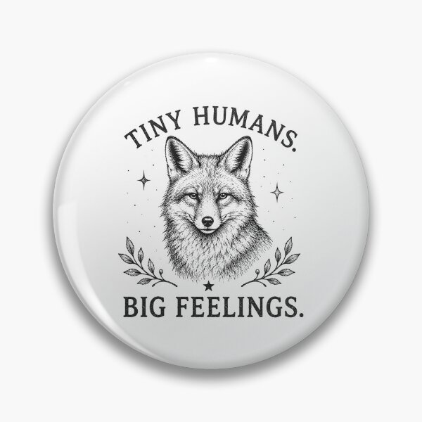 Item preview, Tiny Humans Big Feelings | Vintage Fox Teacher | Funny Preschool & Kindergarten Teacher Design designed and sold by MAPDDesigns.