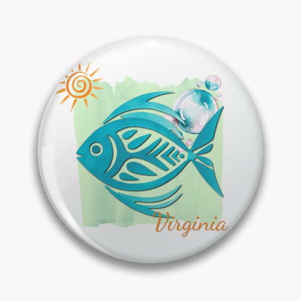 Item preview, Virginia Tropical Fish Watercolor Beach Design designed and sold by DonnaRaine.