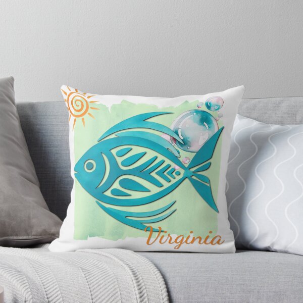 Item preview, Virginia Tropical Fish Watercolor Beach Design designed and sold by DonnaRaine.