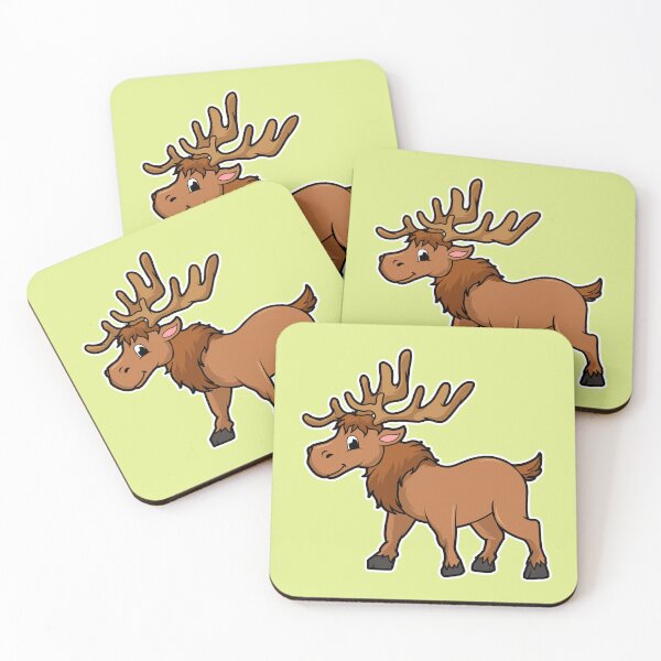 Item preview, Cute Cartoon Moose with Antlers Sticker designed and sold by SolutionsArt.