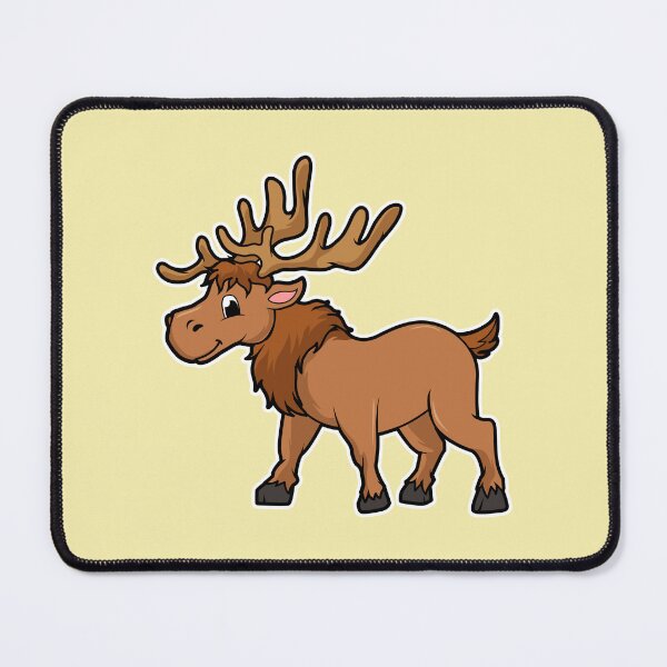 Item preview, Cute Cartoon Moose with Antlers Sticker designed and sold by SolutionsArt.