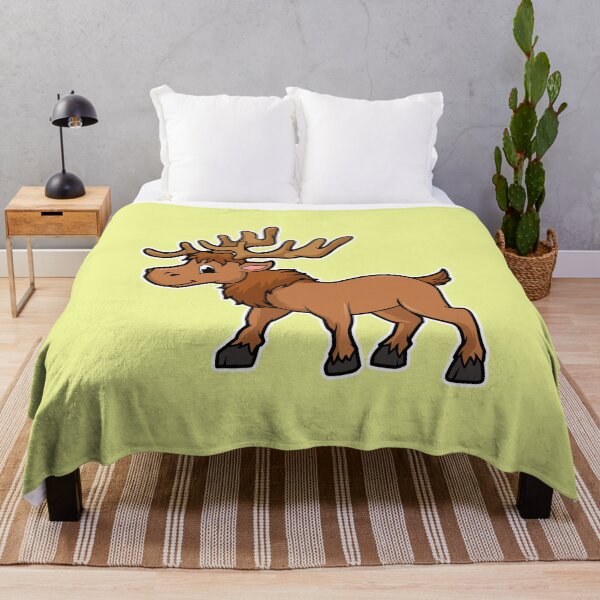 Item preview, Cute Cartoon Moose with Antlers Sticker designed and sold by SolutionsArt.