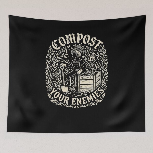 Item preview, Compost Your Enemies Gardener Dark Humor designed and sold by snowry.