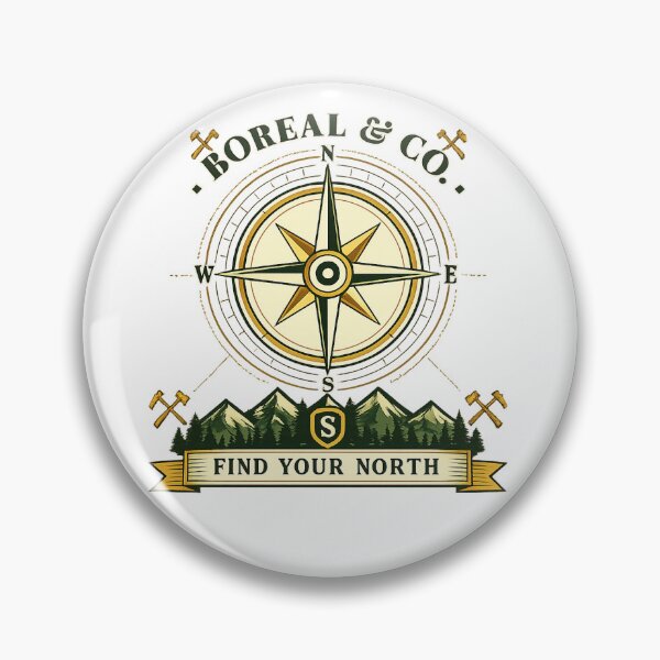 Item preview, Find Your North Compass Badge | BOREAL & CO designed and sold by ismai6.