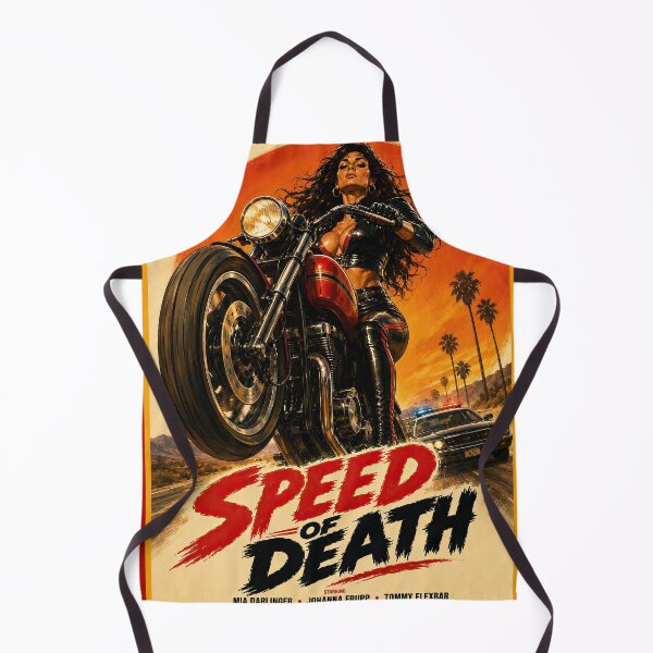 Item preview, Speed of Death – Retro Motorcycle Girl Vintage Grindhouse Art designed and sold by obstinator.